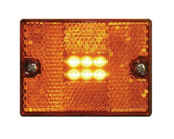 SeaChoice 50-52891 LED AMBER SQUARE STUD-MOUNT