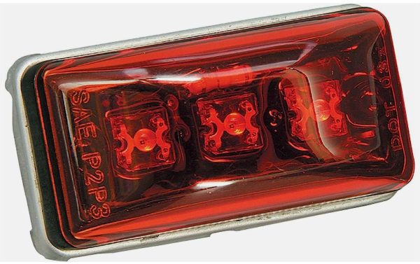 MARINE WATERPROOF COMBO CLEARANCE/MARKER LIGHT Red LED Stud Mount 401566