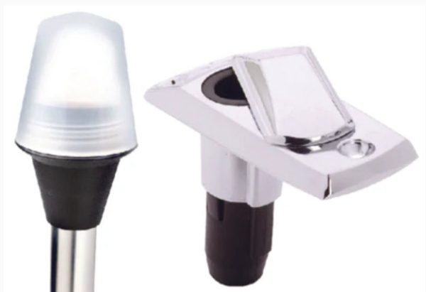 Seachoice All-Round White Stow-A-Way Light w/Base 22" 50-05571