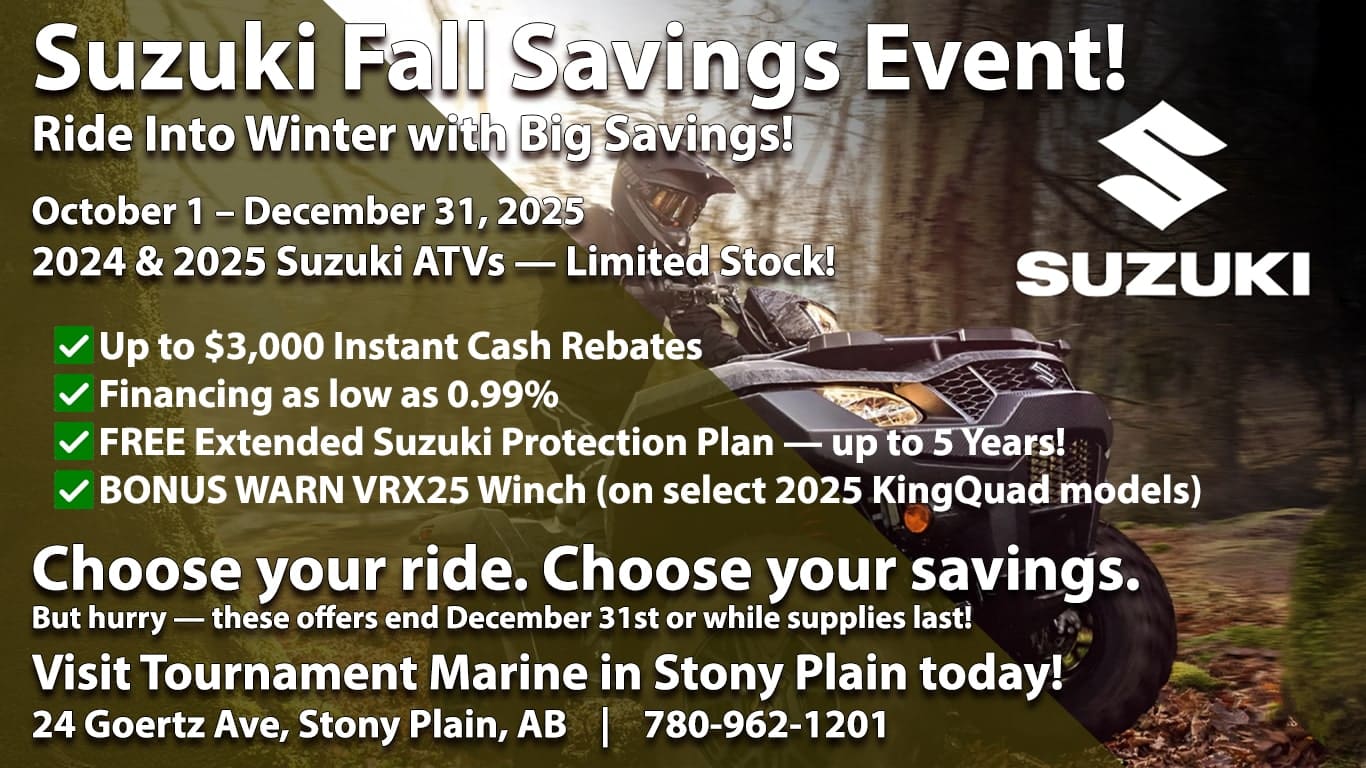 Suzuki Fall ATV Sale at Tournament Marine