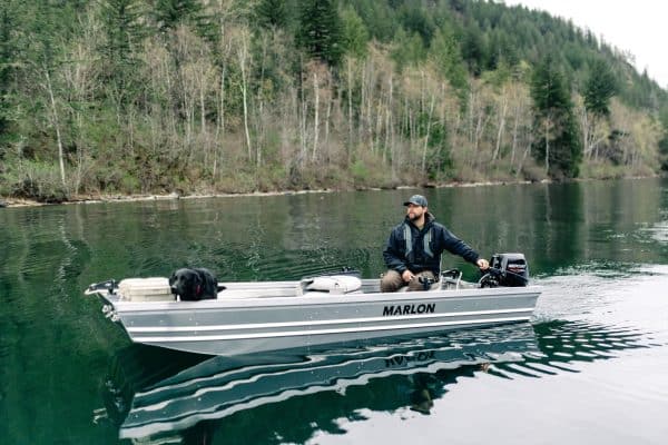 MARLON SP14 FLAT BOW WELDED JON BOAT 15" TRANSOM